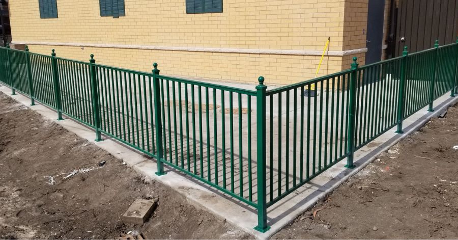 green iron railings chicago