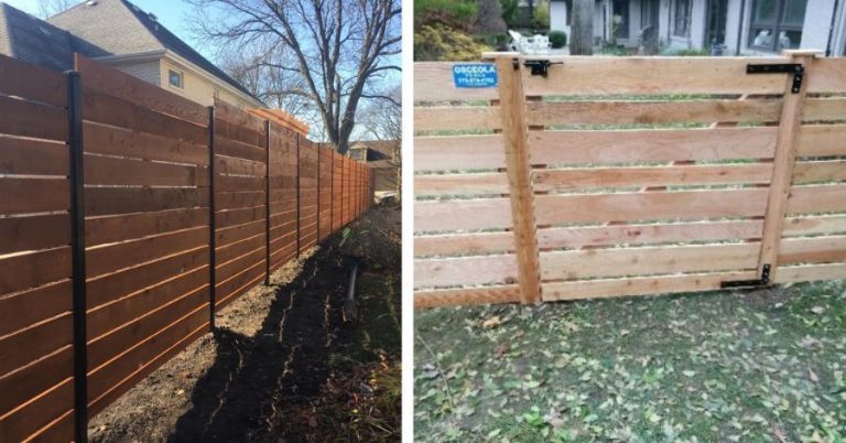 horizontal wood fence chicago