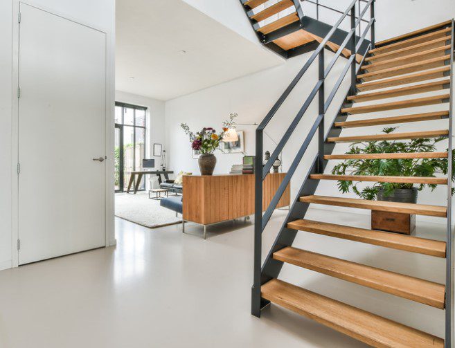 iron staircase attention guide