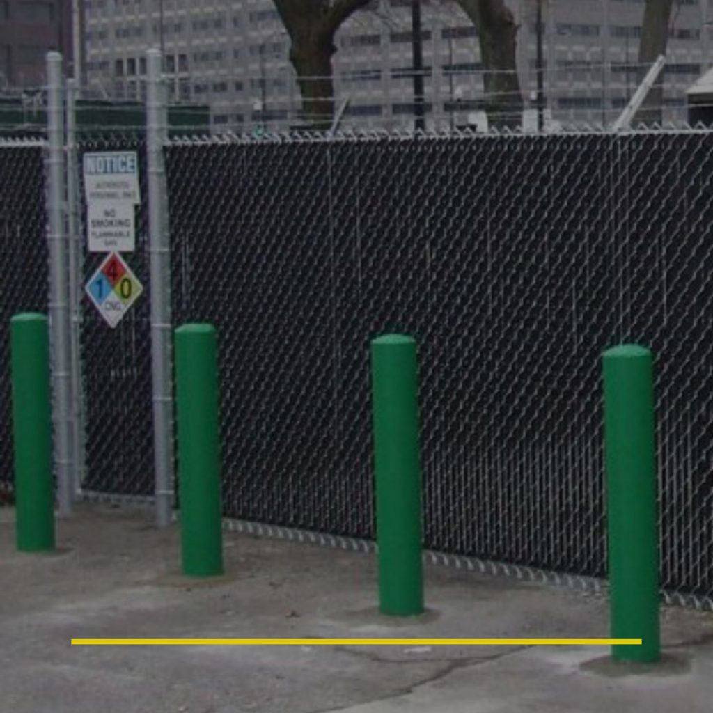 osceola fence iron bollards installation chicago illinois