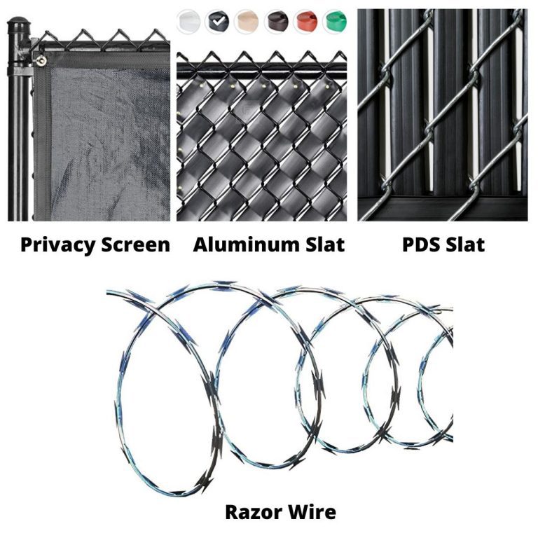 privacy and security chain link fence accesories chicago