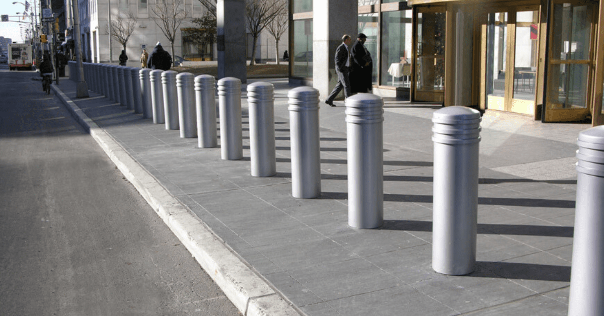 iron bollards for pedestrian safety